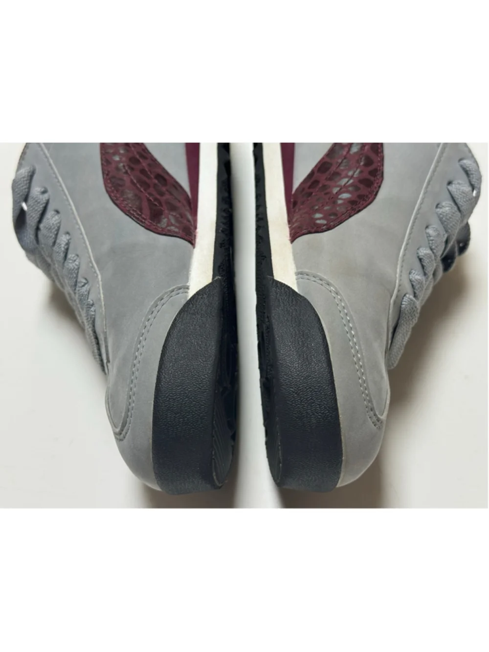 Puma Women’s Roma Gray Burgundy Animal Print Sneakers Sz 7.5